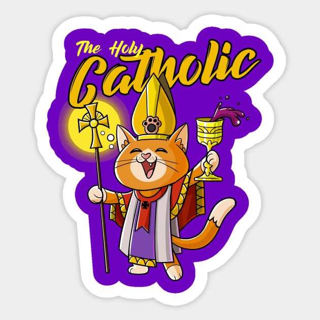 The Holly Catholic Sticker by Juandamurai